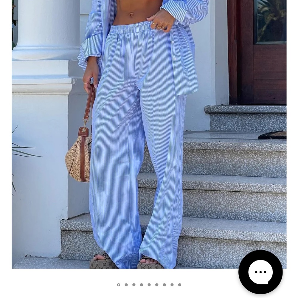 Blue strip pants